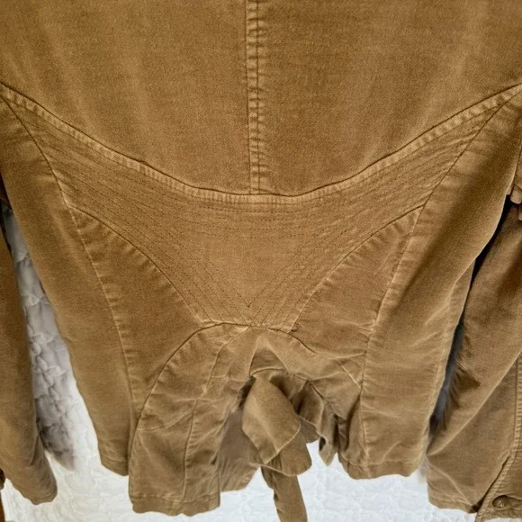 MNG Mango brown velvet-like jacket size Small - Picture 6 of 13